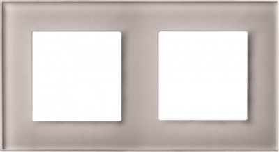Рамка двухпостовая горизонтальная/вертикальная стеклянная светло-дымчатая глянцевая Эстетика GL-P102