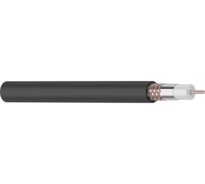 Кабель коаксиальный REXANT RG-6U+Cu, 75 Ом, Cu/Al/Cu, 64%, бухта 100 м, черный OUTDOOR