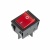 Выключатель клавишный 250V 30А (4с) ON-OFF красный с подсветкой  REXANT   (10)