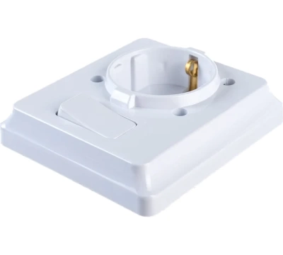 Розетка NE-AD с заземлением 16А 250В и выключателем 10А 250В, цвет белый