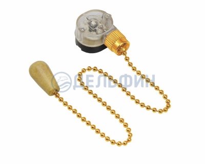 Выключатель для настенного светильника c  деревянным наконечником,  gold  REXANT  (10)