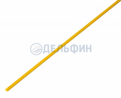 Термоусадочная трубка REXANT 1,0/0,5 мм, желтая, упаковка 50 шт. по 1 м