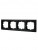 VESNA Рамка 4-ая горизонтальная б/вст чёрный бархат (10шт/120шт)