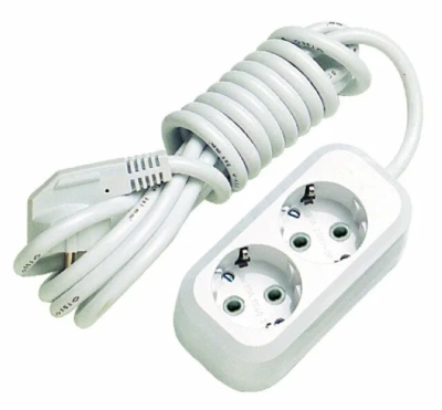 Удлинитель 2 гн ПРЕМИУМ 5м ПВС 3*0,75 с заземлением  ДИП