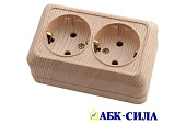 Розетка АБК-СИЛА АЛЬТАИР 16 А 220 В Сосна 5400407 