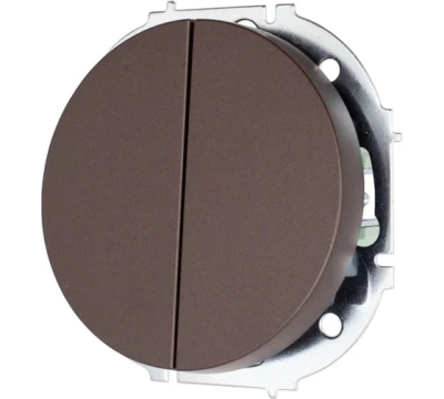OSEN Выключатель двойной Шоколад  (10шт/120шт)
