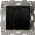 Выключатель 3-кл проходной черный матовый Эстетика GL-W103-PBCM