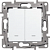 ETIKA  модуль Выключатель 2кл. с подсвет. винты  10А белый (10шт) 672204