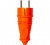 NE-AD Вилка штепсельная прямая с/з, 16А, евро (каучук),Оранжевый (1/30/300)