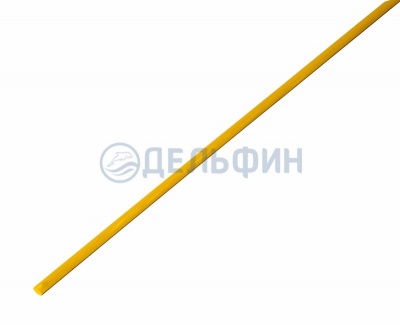 Термоусадочная трубка REXANT 2,0/1,0 мм, желтая, упаковка 50 шт. по 1 м