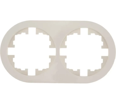 OSEN Рамка 2-ая б/вст Слоновая кость  КРУГЛАЯ (20шт/240шт)