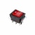 Выключатель клавишный 250V 15А (6с) ON-OFF-ON красный  с подсв. и нейтрал.(RWB-509, SC-767)REXANT(10