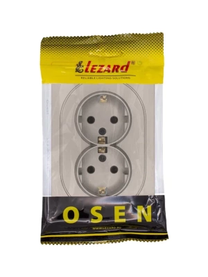 Розетка LEZARD OSEN Титан 743-3700-127B (10шт/120шт)