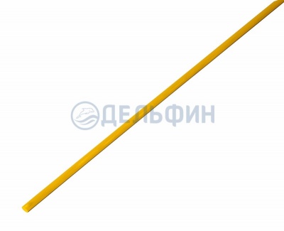 Термоусадочная трубка REXANT 1,5/0,75 мм, желтая, упаковка 50 шт. по 1 м