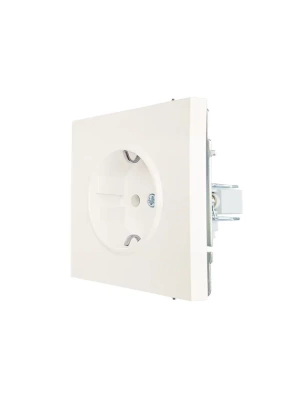 ZIMA Розетка с/з ПБТ слоновая кость безвинтовой зажим/клемма (10шт/120шт)