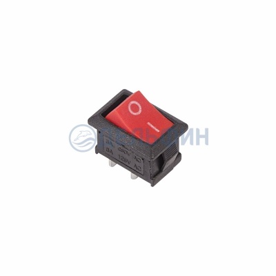 Выключатель клавишный 250V 6А (2с) ON-OFF красный  Mini  (RWB-201, SC-768)  REXANT   (10)