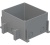 BOX/2+2ST66 Коробка для люков в пол на 2 поста (45х45)+2 модуля (45х22,5)  (70025), пластик (1к=6шт)