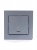 VESNA Выключатель 1 кл. проходной с подсвет. графит  (10шт/120шт)