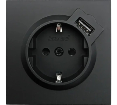 Розетка LEZARD Черный бархат 704-4288-181 (10шт/120шт)