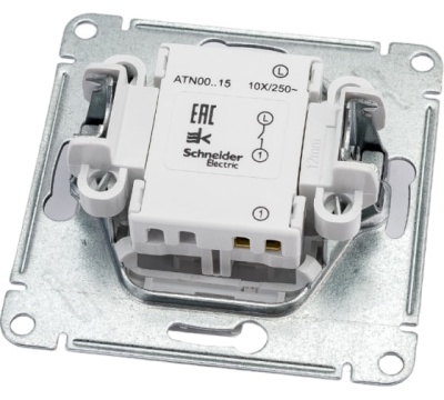  AtlasDesign Бел Выключатель с самовозвратом, сх.1, 10АХ, механизм