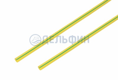 4.0 / 2.0 мм 1м термоусадка желто-зеленая (50) REXANT