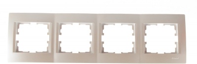 KARINA Рамка 4-ая горизонтальная б/вст жемчужно-белый перламутр (10шт/120шт)