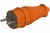 NE-AD Вилка штепсельная прямая с/з, 16А, евро (каучук),Оранжевый (1/30/300)