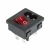 Выключатель клавишный 250 V 6 А (4с) ON-OFF красный с подсветкой и штекером C8 2PIN  REXANT   (10)
