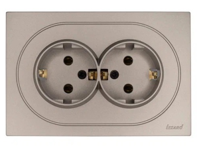 Розетка LEZARD OSEN Титан 743-3700-127B (10шт/120шт)