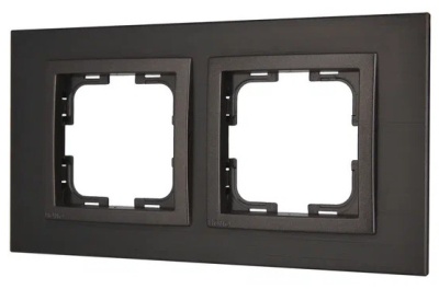 Style Рамка 2-я Чёрный Алюминиевая  (1/5)