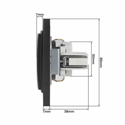 Розетка MONO Despina / Larissa 16 А 250 В Графит 500-002021-117 (12)