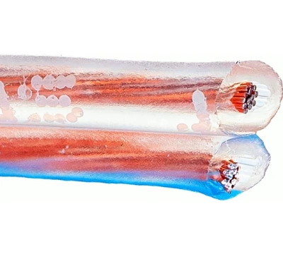 Кабель акустический  2х0,50мм², прозрачный BLUELINE, 100м,  REXANT