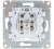 GLOSSA модуль Выключатель 2кл. с подсвет. алюминий сх.5а (20)