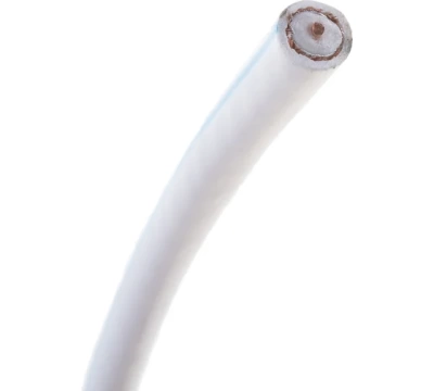 Кабель коаксиальный REXANT DG 113, Cu/Al/Cu, 75%, 75 Ом, бухта 100 м, белый
