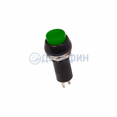 Выключатель-кнопка  250V 1А (2с) ON-OFF  зеленая  REXANT (10)