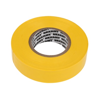 Изолента ПВХ профессиональная REXANT 0.18 х 19 мм х 20 м, желтая, упаковка 10 роликов