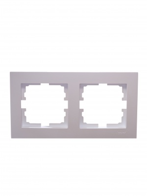 VESNA Рамка 2-ая горизонтальная б/вст жемчужно-белый перламутр (10шт/120шт)