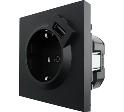 Розетка LEZARD Черный бархат 704-4288-181 (10шт/120шт)