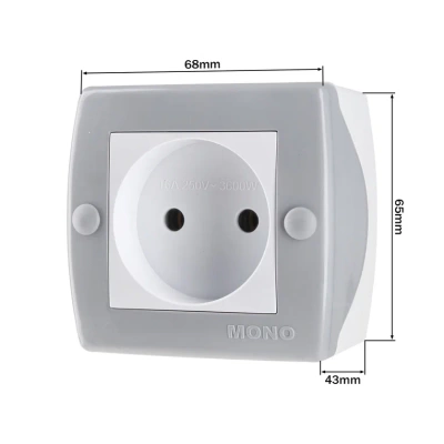 Розетка MONO OCTANS 10 А 250 В Серый 104-020006-116 (12)