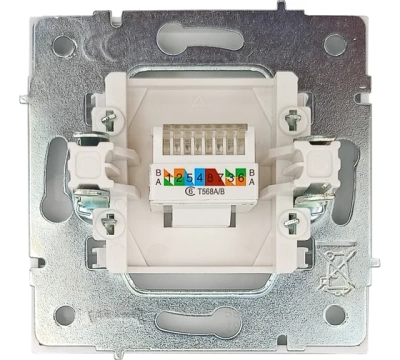 ZIMA Розетка компьютерная RJ45, кат. 6A,  белая (10шт/120шт)