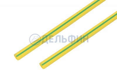 10.0 / 5.0 мм 1м термоусадка желто-зеленая  (50)  REXANT