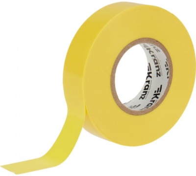 Kranz Изолента ПВХ профессиональная, 0.18х19 мм, 20 м, желтая (10 шт./уп.)¶KR-09-2802