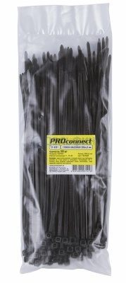 Хомут nylon 200 х 4,0 мм 100 шт черный  Proconnect