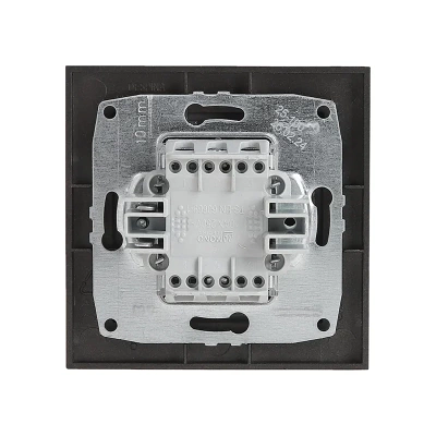 L / D Механизм  Выкл. 2 кл. с Подсв. Графит  (12)