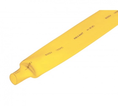Термоусадочная трубка REXANT 20,0/10,0 мм, желтая, упаковка 10 шт. по 1 м
