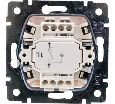 VALENA модуль Выключатель 1кл. с подсвет. 10А белый (10/100шт) 774410