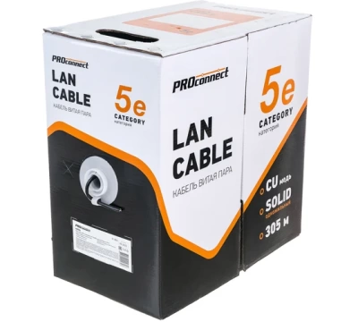 Кабель UTP  4PR  24AWG  CAT5e  305м  OUTDOOR  PROCONNECT 