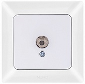 Розетка NE-AD ARAS Белый 93-110-27 (F-konnektor) EKO), IP20 белый (12)