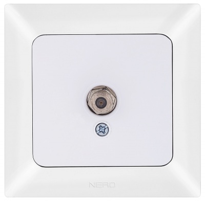 Розетка NE-AD ARAS Белый 93-110-27 (F-konnektor) EKO), IP20 белый (12)