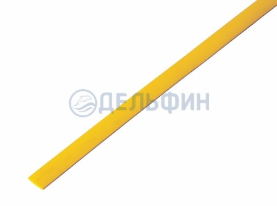 Термоусадочная трубка REXANT 6,0/3,0 мм, желтая, упаковка 50 шт. по 1 м